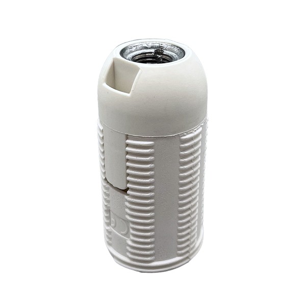 E14 Lampenfassung Weiß mit Gewindemantel 2-teilig M10x1 Version-B